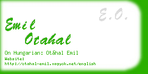emil otahal business card